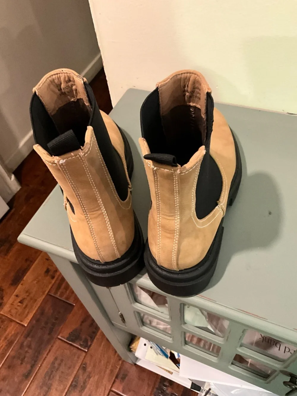 Tan suede boots